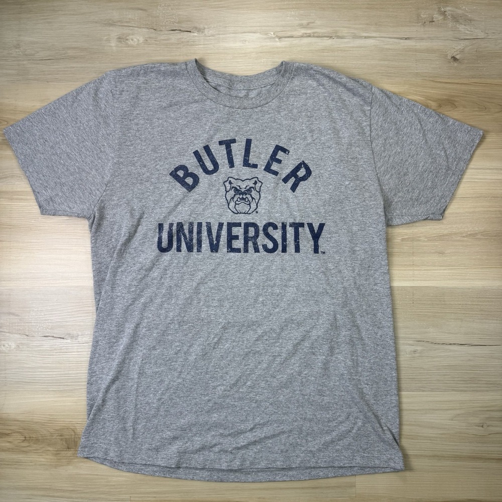 Butler University Bulldogs T Shirt Mens Large Grey Heather MV Sport Graphic Tee